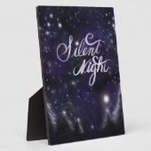Silent Night - romantic Holiday Snow scene Fotoplaat (Zijkant)