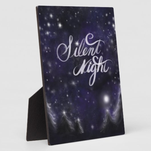 Silent Night - romantic Holiday Snow scene Fotoplaat (Zijkant)