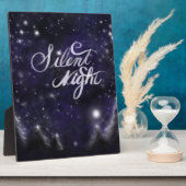 Silent Night - romantic Holiday Snow scene Fotoplaat (Zijkant)