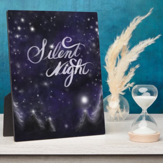 Silent Night - romantic Holiday Snow scene Fotoplaat (Zijkant)