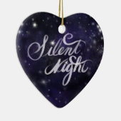 Silent Night - romantic Holiday Snow scene Keramisch Ornament (Rechts)
