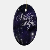 Silent Night - romantic Holiday Snow scene Keramisch Ornament (Rechts)
