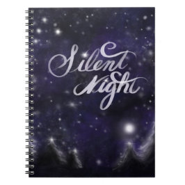 Silent Night - romantic Holiday Snow scene Notitieboek
