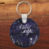 Silent Night - romantic Holiday Snow scene Sleutelhanger (Voorkant)