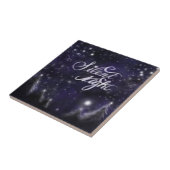 Silent Night - romantic Holiday Snow scene Tegeltje (Zijkant)