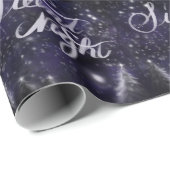 Silent Night - romantic Holiday Snow scene Wrappin Cadeaupapier (Rol Hoek)