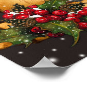 Silent Night Sheet Music, Chickadee, Snow: Art Poster (Hoek)