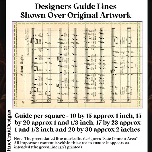 Silent Night Sheet Music DU7F Decoupage Tissuepapier