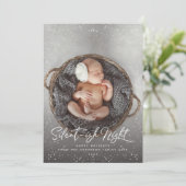 Silent Night Snow Full Photo Feestdagenkaart (Staand voorkant)