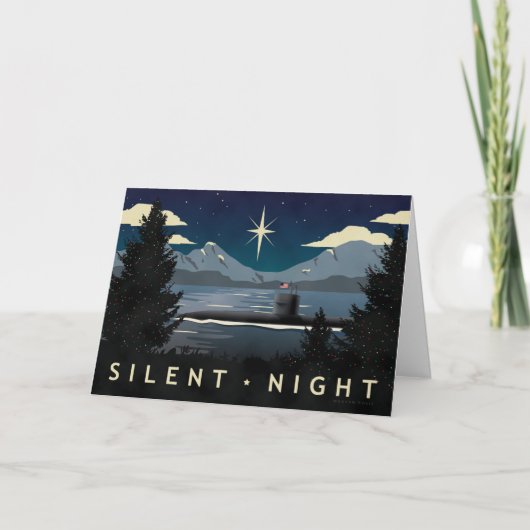 Silent Night - Submarine Holiday Card Kaart (Voorkant)