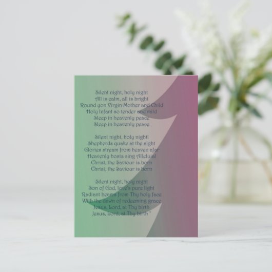 Silent Night Tree Briefkaart (Staand voorkant)