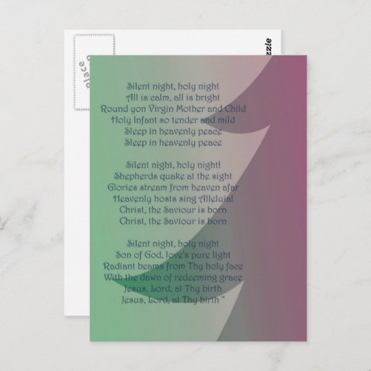 Silent Night Tree Briefkaart (Voorkant / Achterkant)