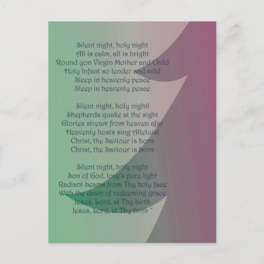 Silent Night Tree Briefkaart (Voorkant)