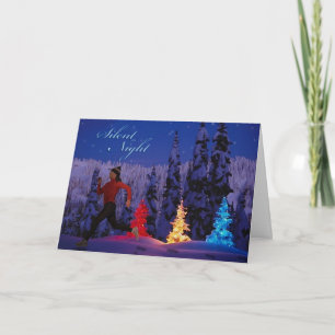 Silent Night - Vrouw Peace of the Season Feestdagen Kaart