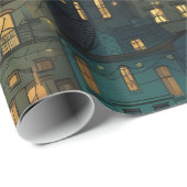 Silent Night Windows Wrapping Paper Cadeaupapier (Rol Hoek)