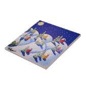 Silent Night Winter Folk Art Tegeltje (Zijkant)