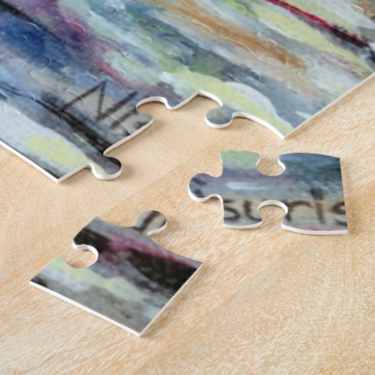 Silent Night Winter Full Moon in Zweden Legpuzzel (Zijkant)