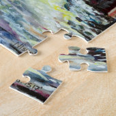 Silent Night Winter Full Moon in Zweden Legpuzzel (Zijkant)