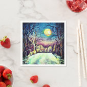 Silent Night Winter Full Moon Servet (Insitu)
