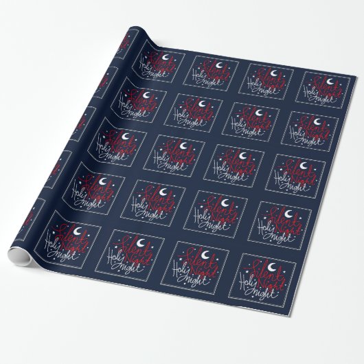 Silent Night Wrapping Paper Cadeaupapier (Uitgerold)