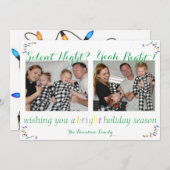 "Silent Night Yes Right" Funny kerstkaart (Voorkant / Achterkant)