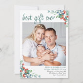 Silent Nights for Ten Mistle Toes Winter Birth Aankondiging (Achterkant)