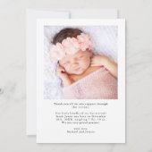 Silent Nights Meestal Baby Foto Holiday Birth Aankondiging (Achterkant)