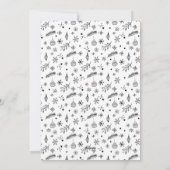 Silent Nights Newborn Kerstaankondiging Feestdagenkaart (Achterkant)