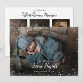 Silent Nights voor bundel Joy Xmas 4 Foto's Holida Aankondiging (Voorkant / Achterkant)