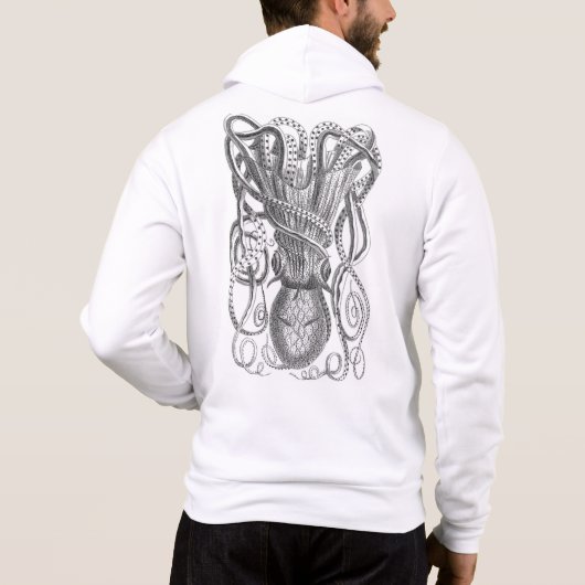 Silent Octopus Dance Designer Mannen Bella Hoodie (Achterkant)