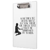 Silent Pain - Minimalistisch Emotioneel Quote Ontw Klembord (Links)