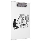 Silent Pain - Minimalistisch Emotioneel Quote Ontw Klembord (Rechts)