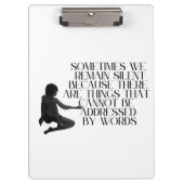 Silent Pain - Minimalistisch Emotioneel Quote Ontw Klembord (Voorkant)