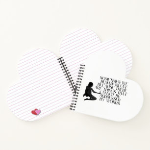 Silent Pain - Minimalistisch Emotioneel Quote Ontw Notitieboek