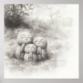 Silent Passage — 和 (Harmony) Wabi-Sabi Ink Paint Poster (Voorkant)