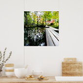 Silent Passage — 映 (Reflection) | Wabi-Sabi Photo  Poster (Keuken)