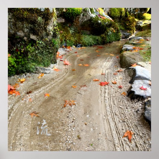 Silent Passage - 流 (Flow) - Japanese Wabi-Sabi Pho Poster (Voorkant)