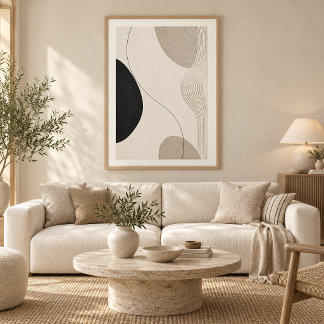 Silent Passage | Minimal Abstract Plaster Art Prin Poster