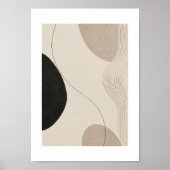 Silent Passage | Minimal Abstract Plaster Art Prin Poster (Voorkant)