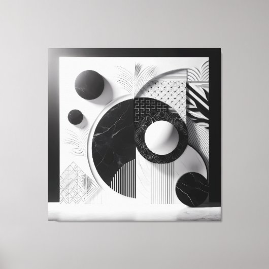 Silent Patterns of Marble & Light Canvas Afdruk (Voorkant)