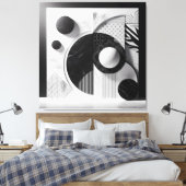 Silent Patterns of Marble & Light Canvas Afdruk (Insitu (Slaapkamer))