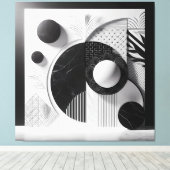 Silent Patterns of Marble & Light Canvas Afdruk (Insitu (Houten vloer))