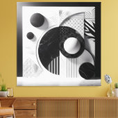 Silent Patterns of Marble & Light Canvas Afdruk (Insitu (Woonkamer))