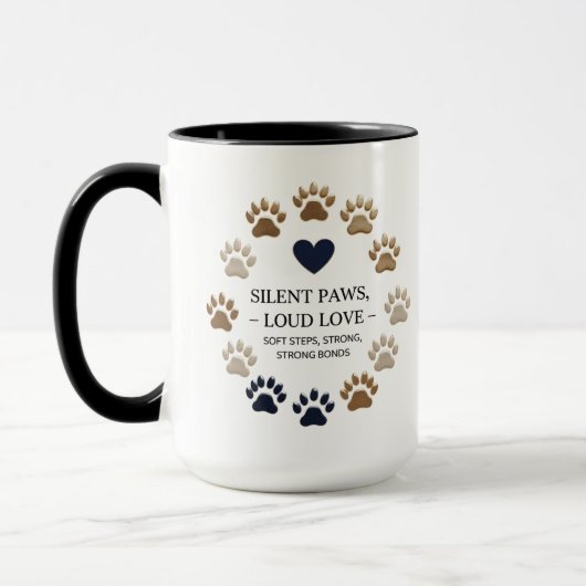 Silent Paws, Loud Love – 15 oz Combo Mok (Links)