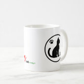Silent Paws - Minimale kat silhouet Koffiemok (Voorkant rechts)