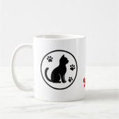 Silent Paws - Minimale kat silhouet Koffiemok (Links)