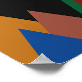 Silent Peaks onder een Crescent Moon Afbeelding Poster (Hoek)