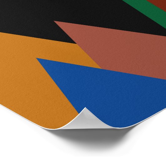 Silent Peaks onder een Crescent Moon Afbeelding Poster (Hoek)