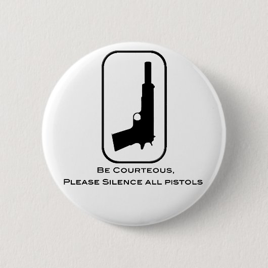 Silent Pistol Ronde Button 5,7 Cm (Voorkant)