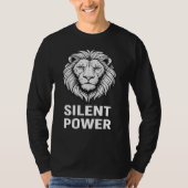 Silent Power Men’s T-Shirt – Bold Black & White Li (Voorkant)